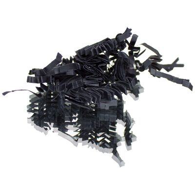 Strimlet silkepapir Sort